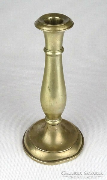 1E609 antique alpaca candle holder 21 cm