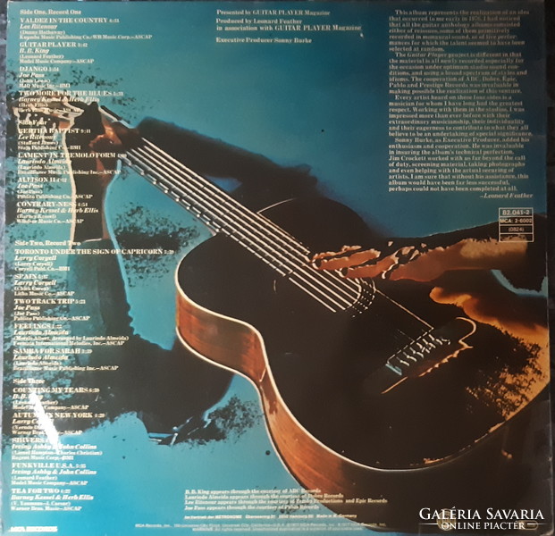 GUITAR PLAYER -  DUPLA JAZZ ALBUM LP  BAKELIT LEMEZ VINYL