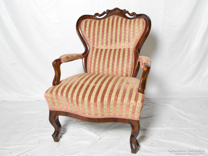 2 antique Viennese baroque armchairs