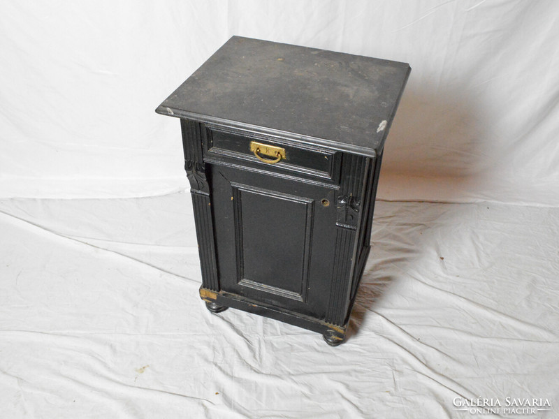 Antique pewter nightstand