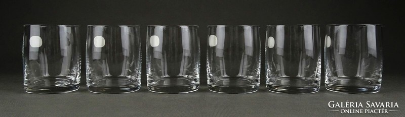 1L749 Bohémia cseh üveg pohár készlet 6 darab jelzett etikett cimkével