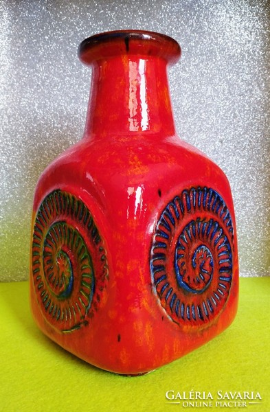 German lava ceramic vase and decorative bowl