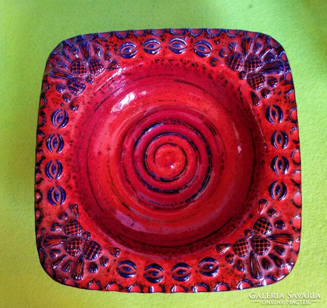 German lava ceramic vase and decorative bowl