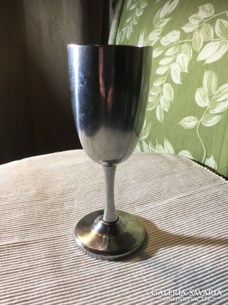 Swiss stainless steel wine glass with markings (79/1)