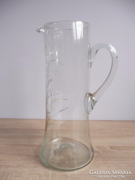 Old glass spout and jug