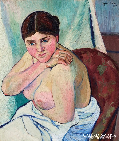 Suzanne Valadon, Juliette is sitting in the armchair, reprint
