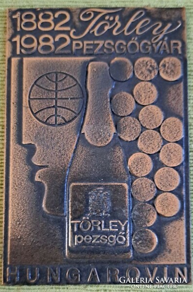 Törley sparkling styrofoam bronze plaque