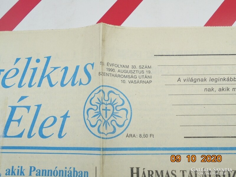 Régi retro újság Evangélikus Élet 1990. augusztus 19. Születésnapra