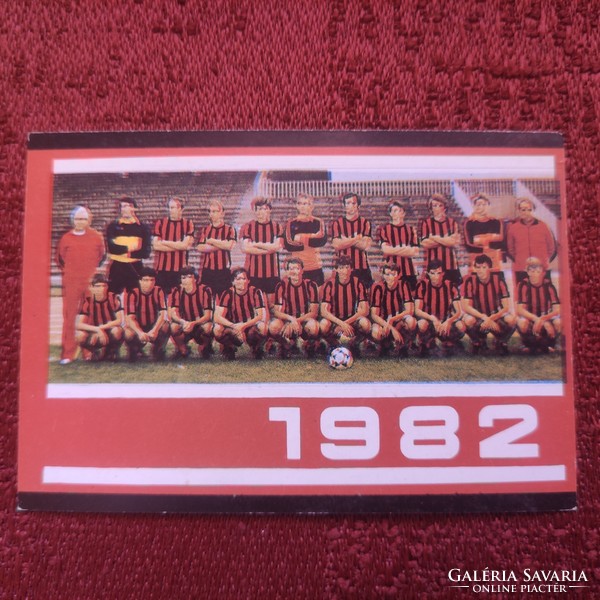 Russian card calendar 1982 soccer team dsf lokomitiv, sofia