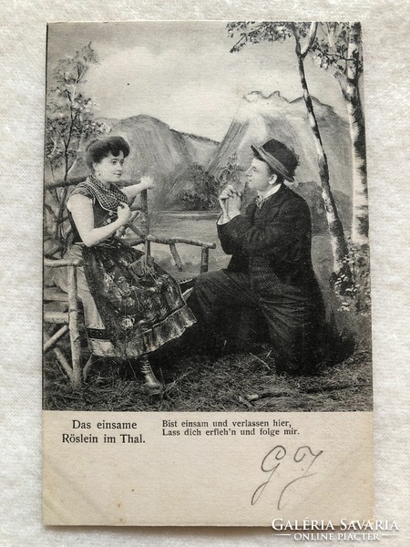 Antique long address romantic postcard - 1903 -3.