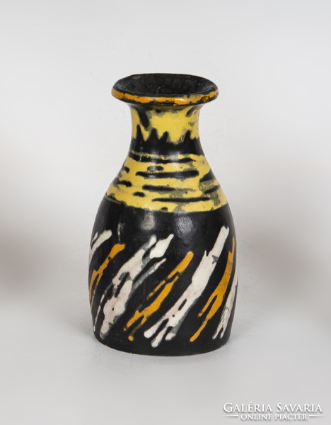 Lívia Gorka painted vase with geometric patterns