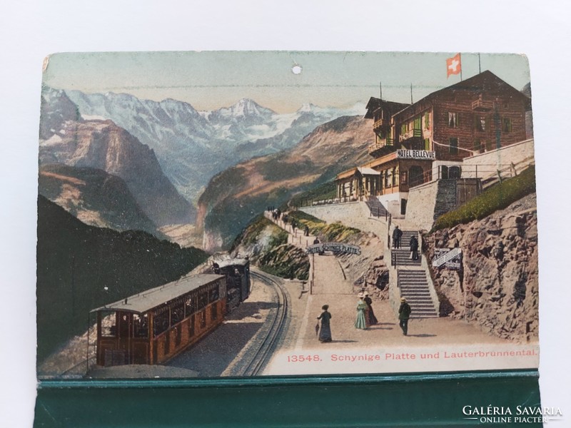 Old postcard 1909 switzerland schynige platte lauterbrunnen hotel bellevue rare postcard