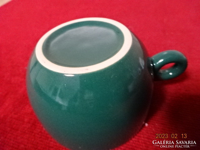 Glazed ceramic coffee cup, colorful. Its diameter is 7.5 cm. Jokai.