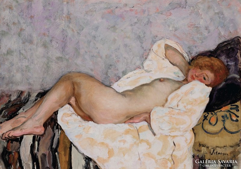 Henri lebasque - reclining nude - reprint