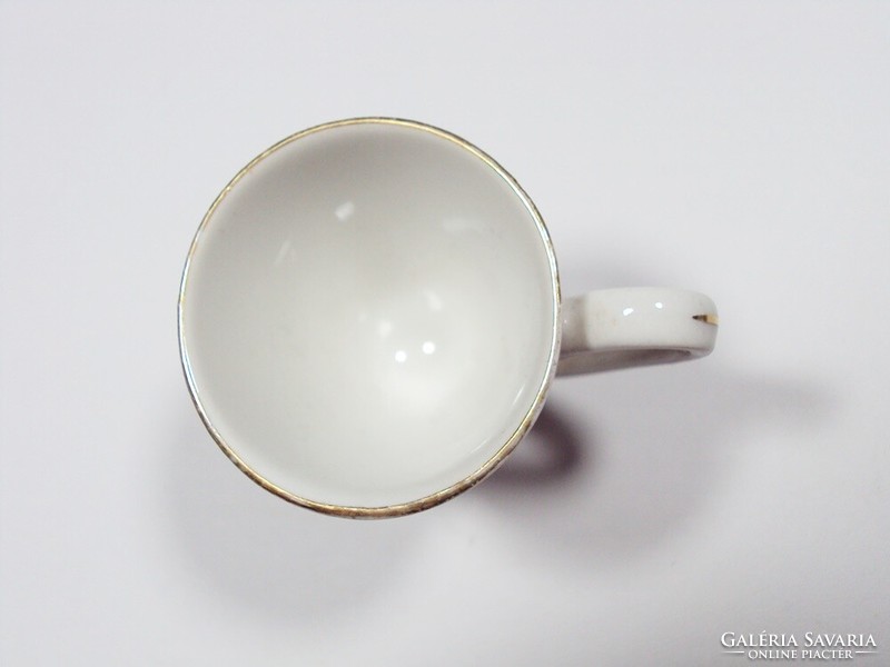 Retro régi porcelán likőrös pohár Becher's Liqueur Karlovy Vary Csehszlovákia - magasság: 5,8 cm
