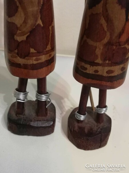 African wooden sculpture couple