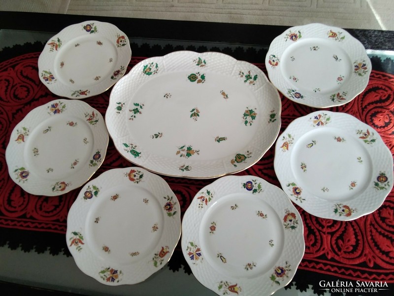 A rare Hungarian pattern from Herend, /gundel / a set of cakes with a unique pairing!
