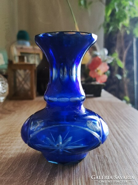 Crystal (blue) vase
