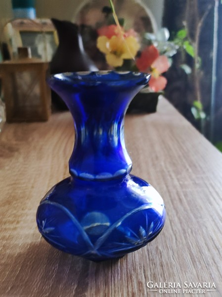 Crystal (blue) vase