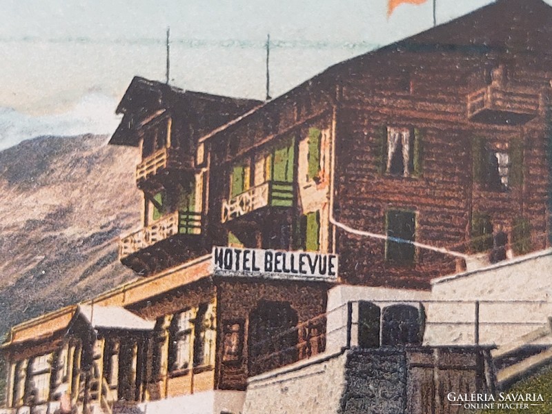 Régi képeslap 1909 Svájc Schynige Platte Lauterbrunnen Hotel Bellevue ritka levelezőlap