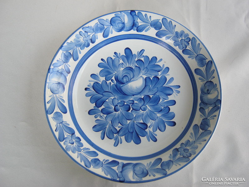 Granite ceramic wall bowl plate decorative plate with blue painting