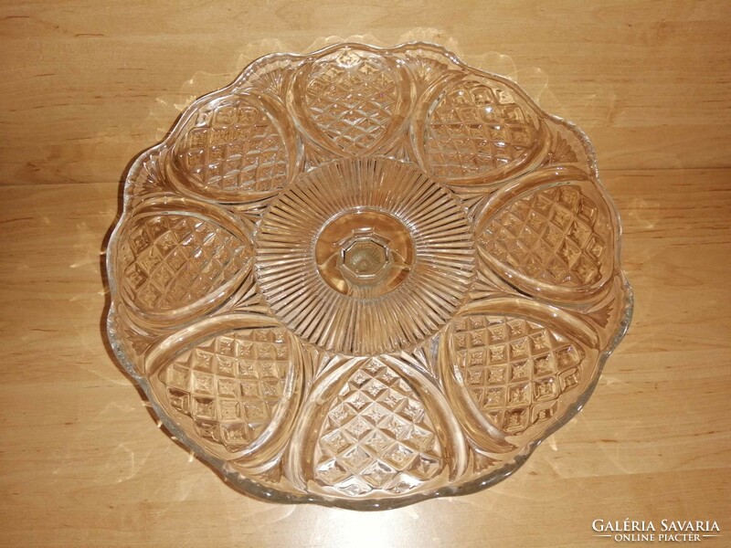 Glass cake plate cake serving table centerpiece with base 25.5 cm (z)