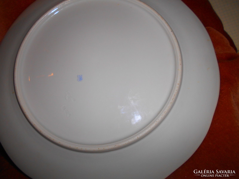 Ó Herendi ibolya mintás porcelán  tányér 25  cm címeres  gyári jeggyel és masszába nyomott HEREND