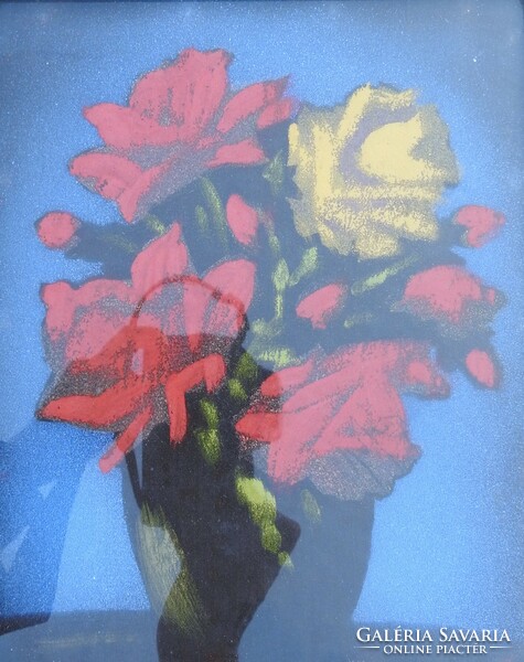 Silk screen - flower still life