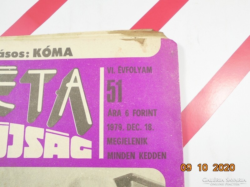 Régi retro újság Rakéta Regényújság 1979. december 18. Születésnapra