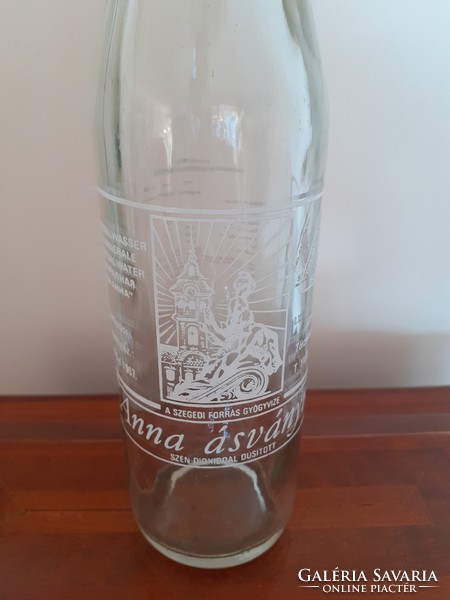 Retro anna mineral water bottle from Szeged source medicinal water bottle