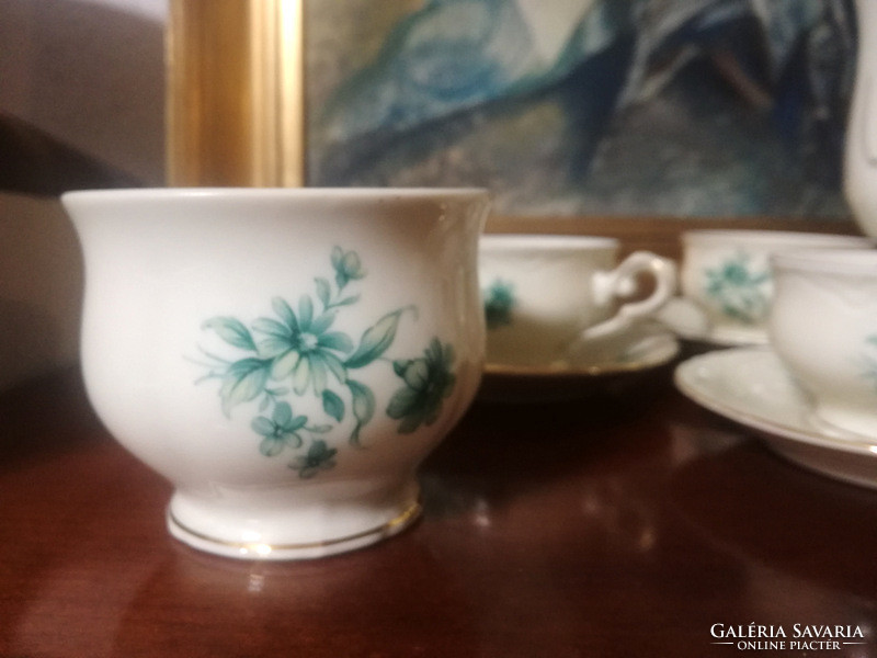 Vintage 'alt schönwald' porcelain coffee set for 7 people