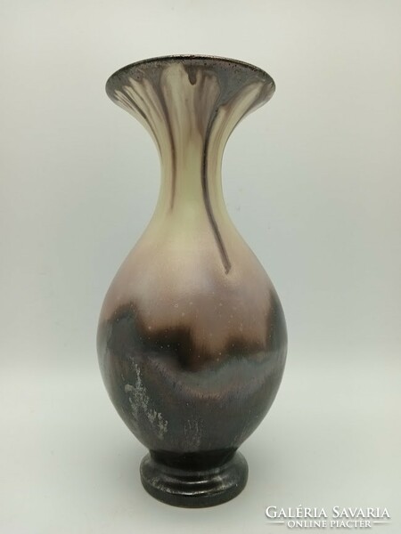 Retro vase by éva Bod, Hungarian applied art ceramics, 24.4 Cm