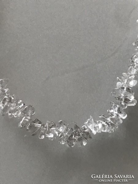 Rock crystal necklace, 44 cm long