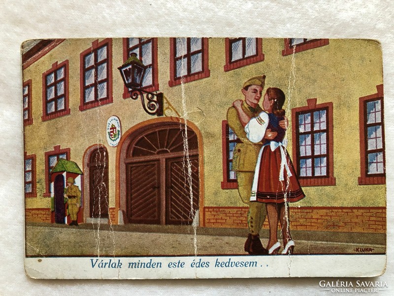 Antik képeslap  - Postatiszta                  -3.