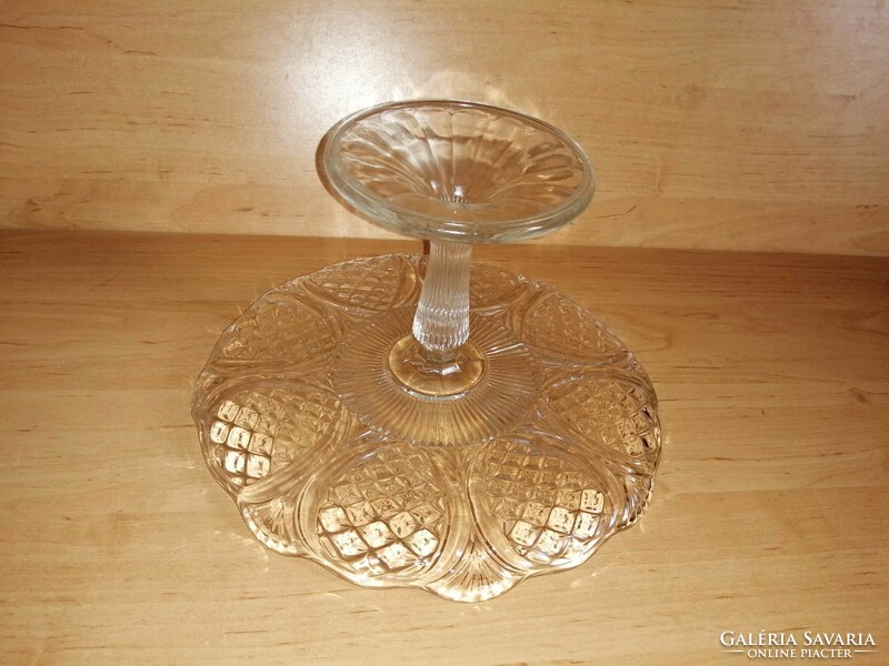 Glass cake plate cake serving table centerpiece with base 25.5 cm (z)