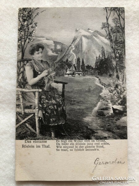 Antik hosszúcímzéses romantikus képeslap  -  1903              -3.