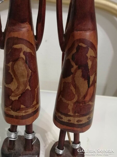 African wooden sculpture couple