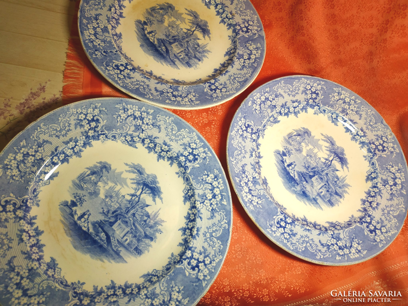 Antique English porcelain, witteburg, weser, pagoda pattern cake plate