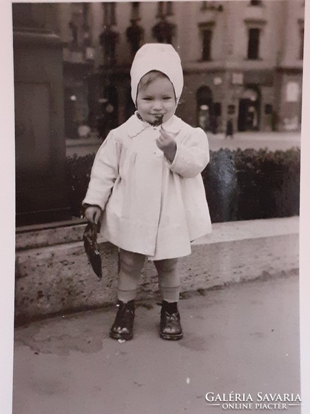 Old children's photo circa 1940 vintage photo little girl baby boy 11 pcs