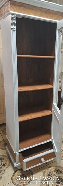 Narrow storage cabinet with tin German display case