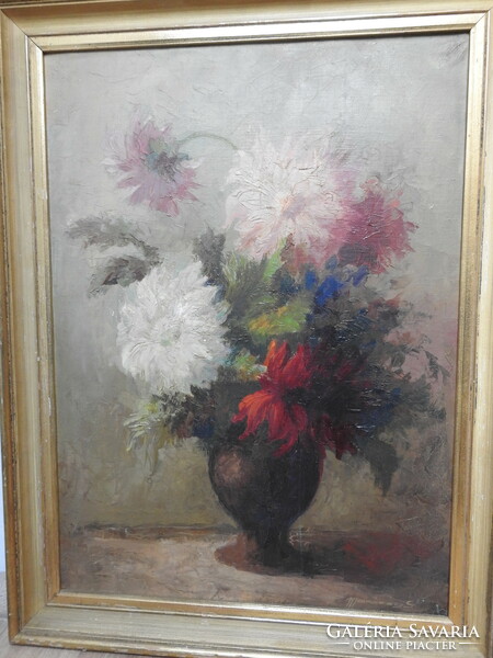 Virágcsendélet - jelzett- kvalitásos festmény