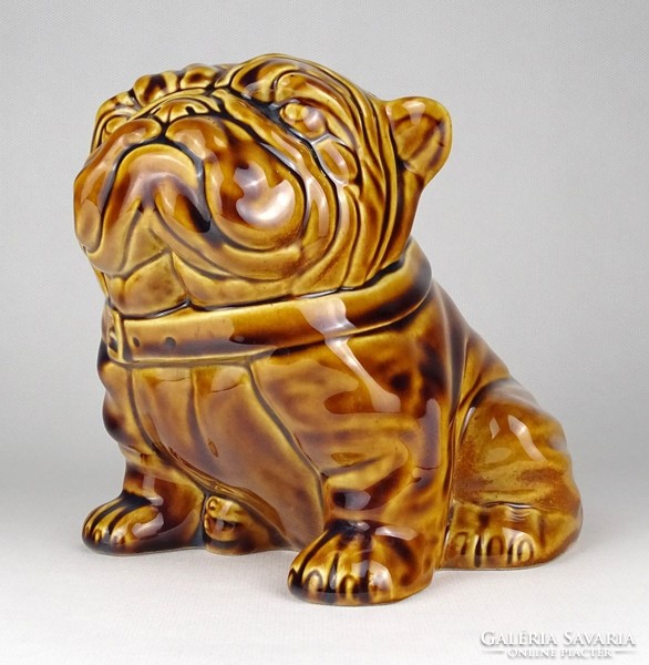 1L922 Nagyméretű Iparművészeti Világhy kerámia bulldog kutya
