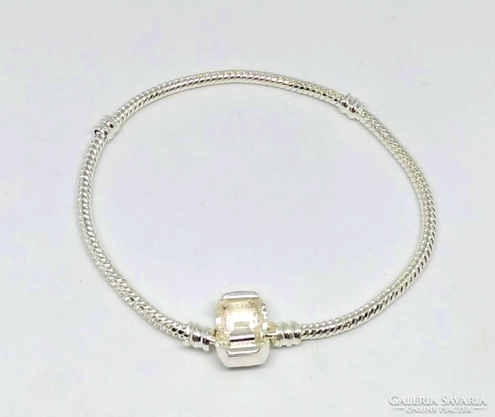 Pandora-style silver-plated base bracelet