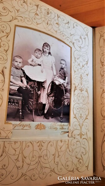 Antique photo album with photos