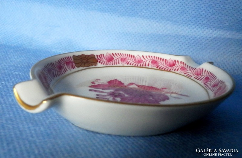 Herend purple painted Appony pattern ashtray