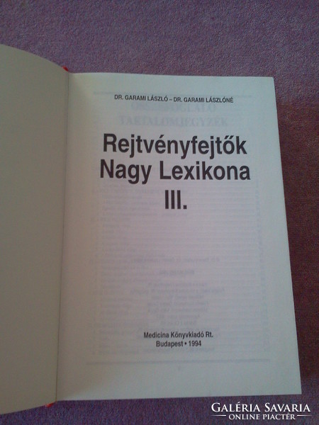 Könyv- Rejtvényfejtők- lexikon