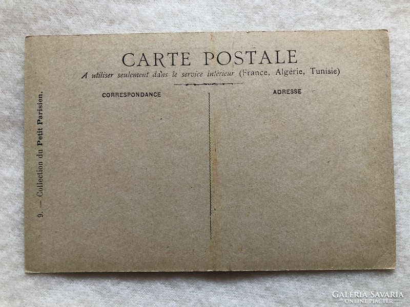 Antik, romantikus képeslap - Postatiszta           -3.