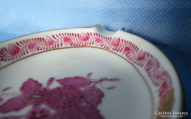Herend purple painted Appony pattern ashtray