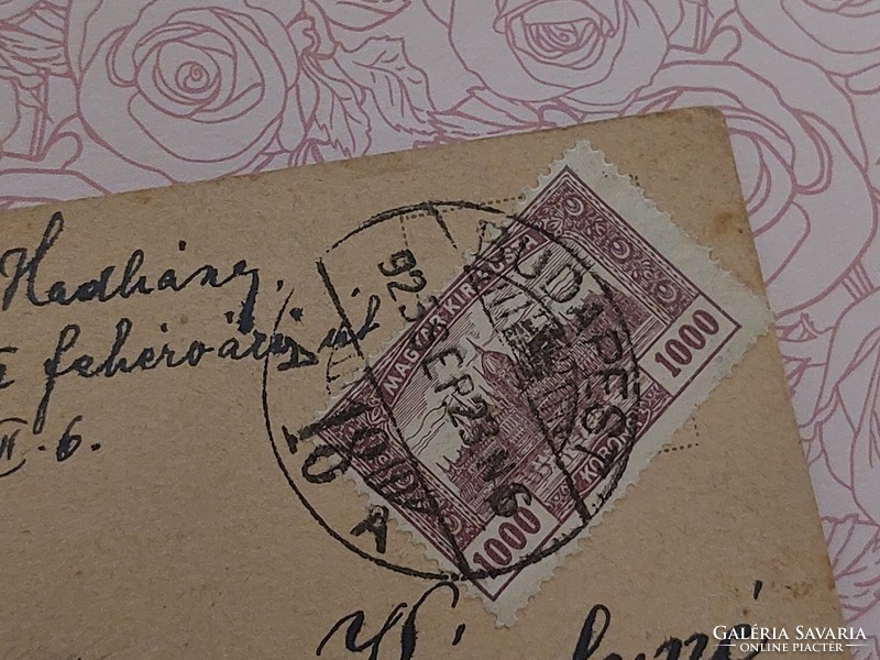 Régi képeslap 1925 levelezőlap rózsa