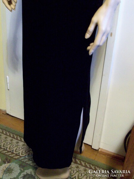 Beautiful women's black velvet dress with red bolero size 44/46
